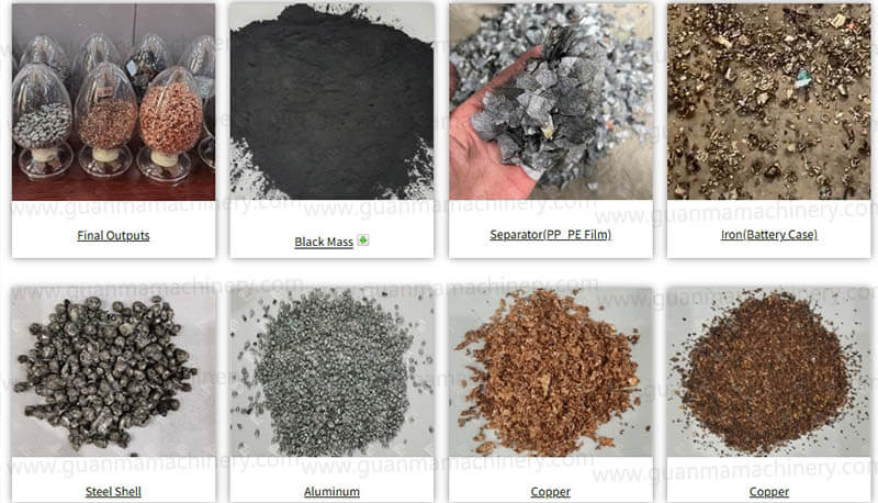 copper aluminum iron black mass