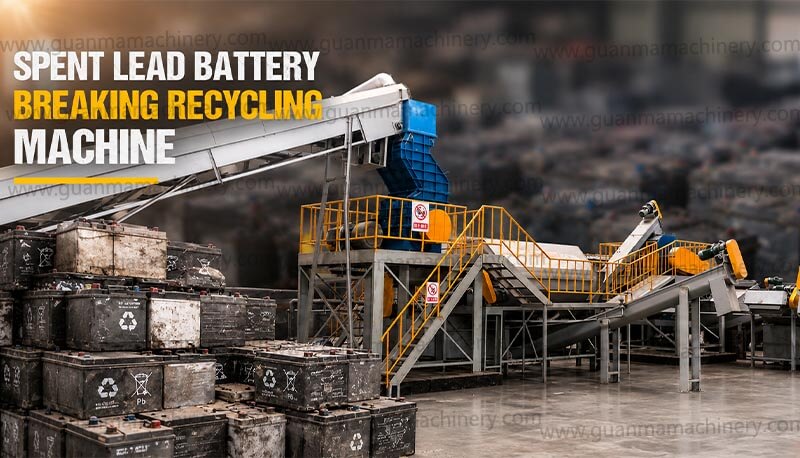spent lead battery breaking recycling machine