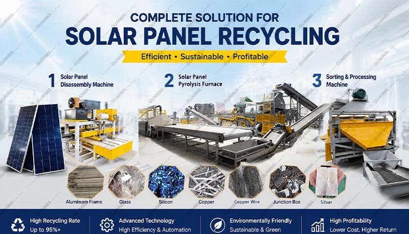 Complete Bifacial Solar Panel Recycling Line