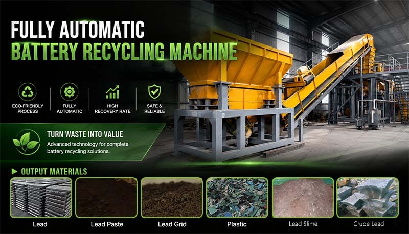 Fully Automatic Lead Acid Battery Recycling Machine