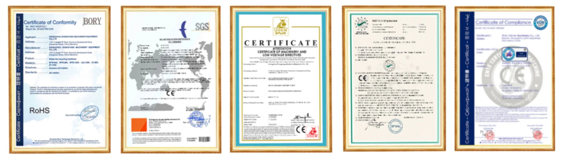 Guanma Machinery CE Certificate