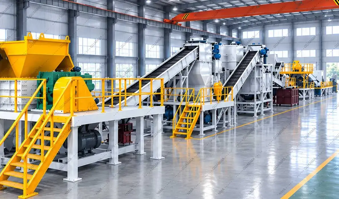 Layout diagram of home appliance recycling plant